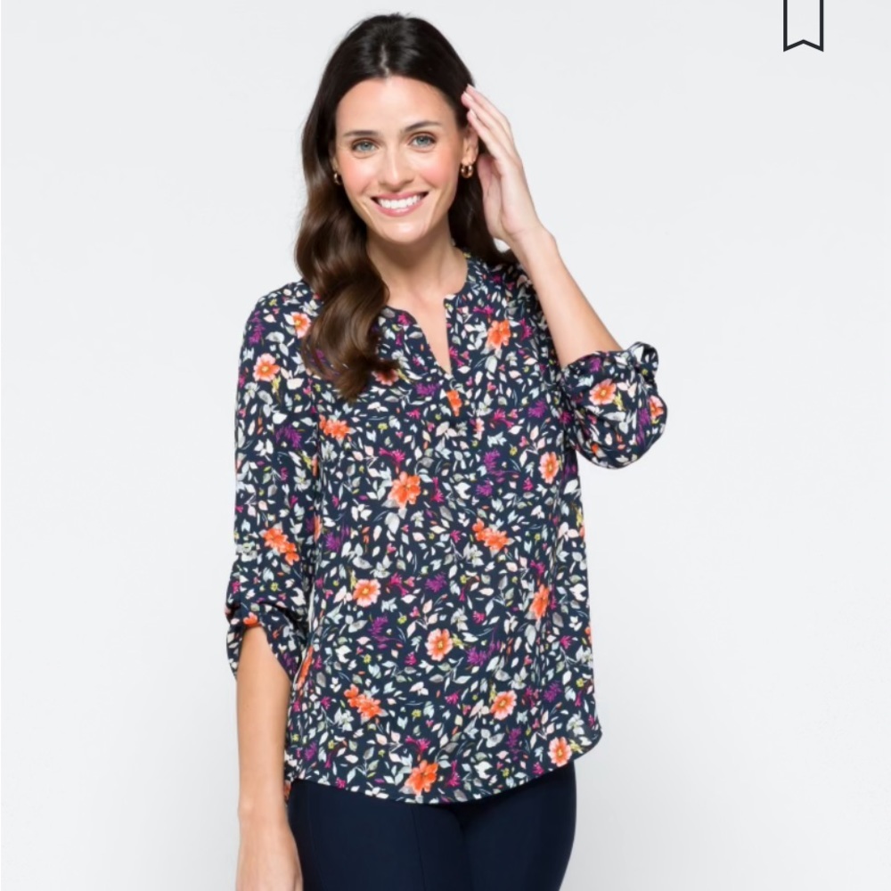 Daniel Rainn Split Neck Blouse Size XXL - Picture 5 of 5